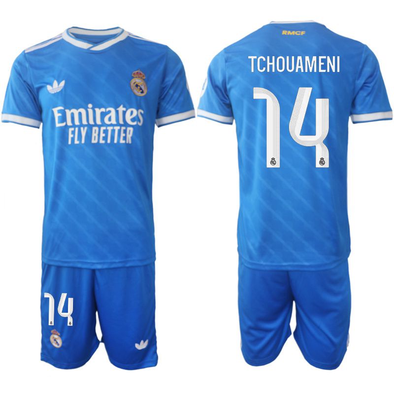 Men 2025-2026 Club Real Madrid away blue #14 Soccer Jersey